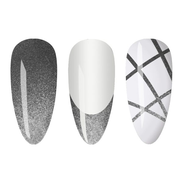 LDS Gel Polish Nail Art Liner - Black Silver 22 (ver 2) Supply - Image 2