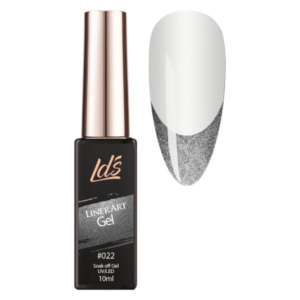 LDS Gel Polish Nail Art Liner - Black Silver 22 (ver 2) Supply