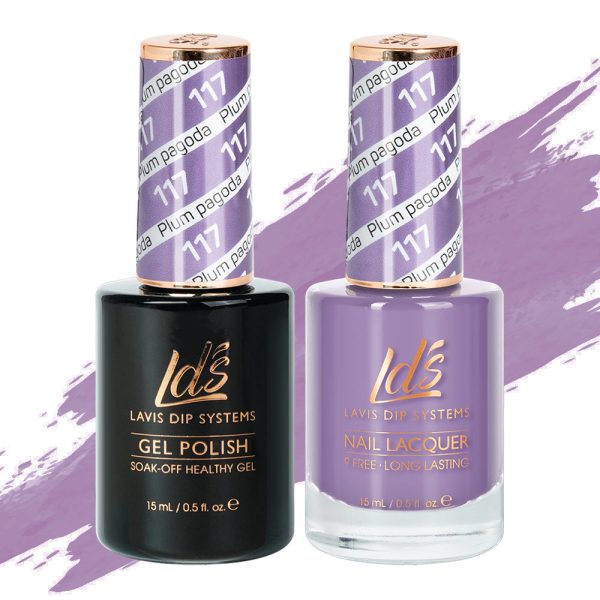 LDS Gel Nail Polish Duo - 117 Plum Pagoda For Sale